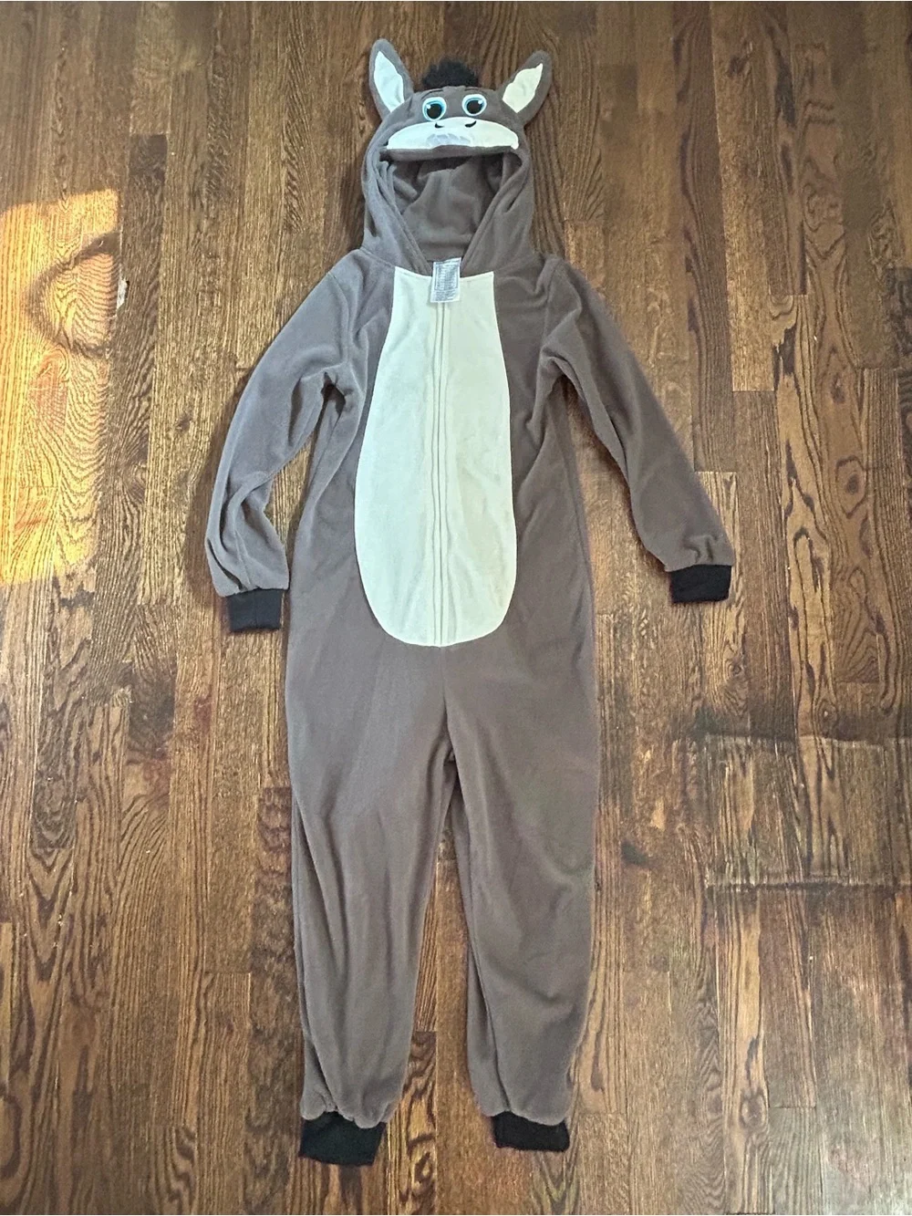 Kids Donkey Hooded One-Piece Pajamas size 8-10